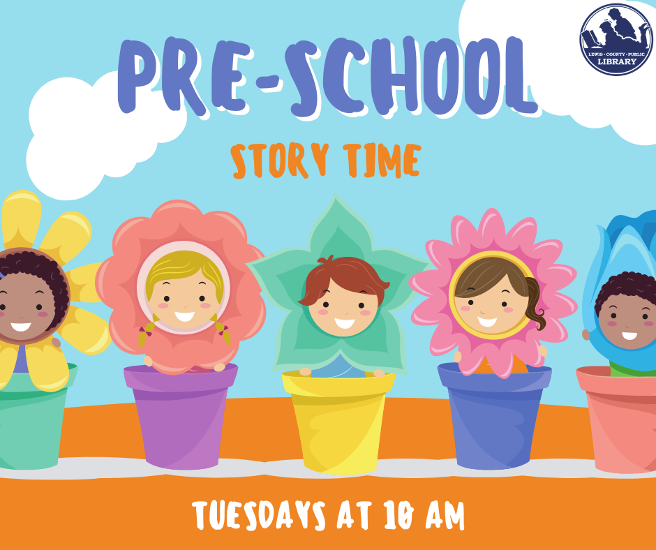 Pre-school story time is held Tuesdays at 10 a.m.