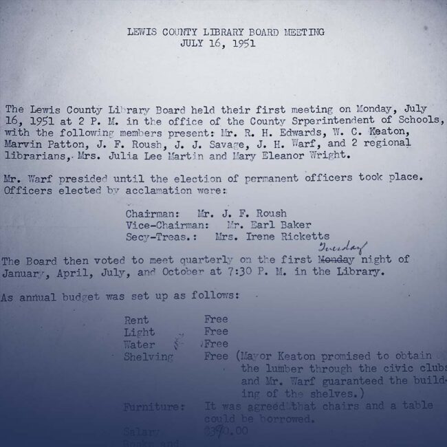 Governance & Board Lewis County Public Library and Archives